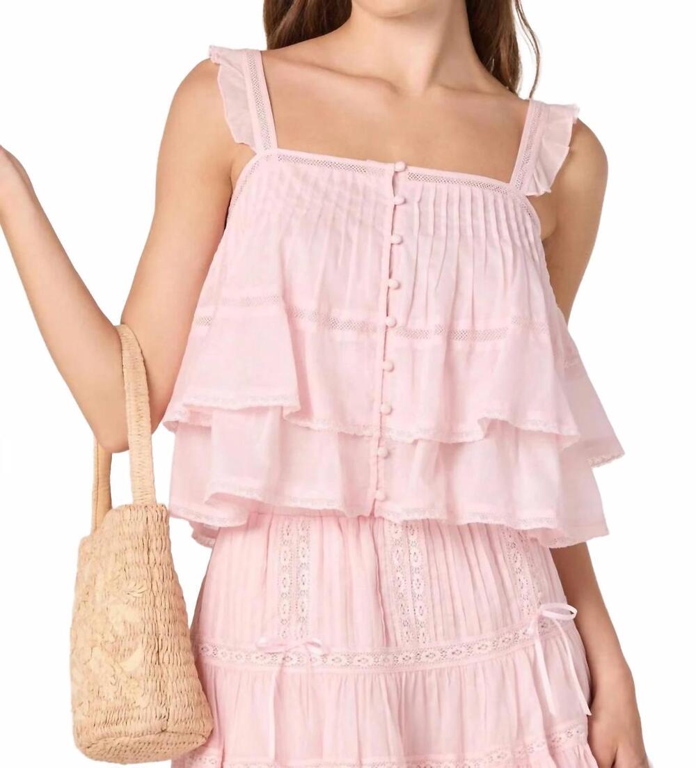 NEW ASTR babydoll top in pink